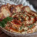 creamy hummus platter - featured image