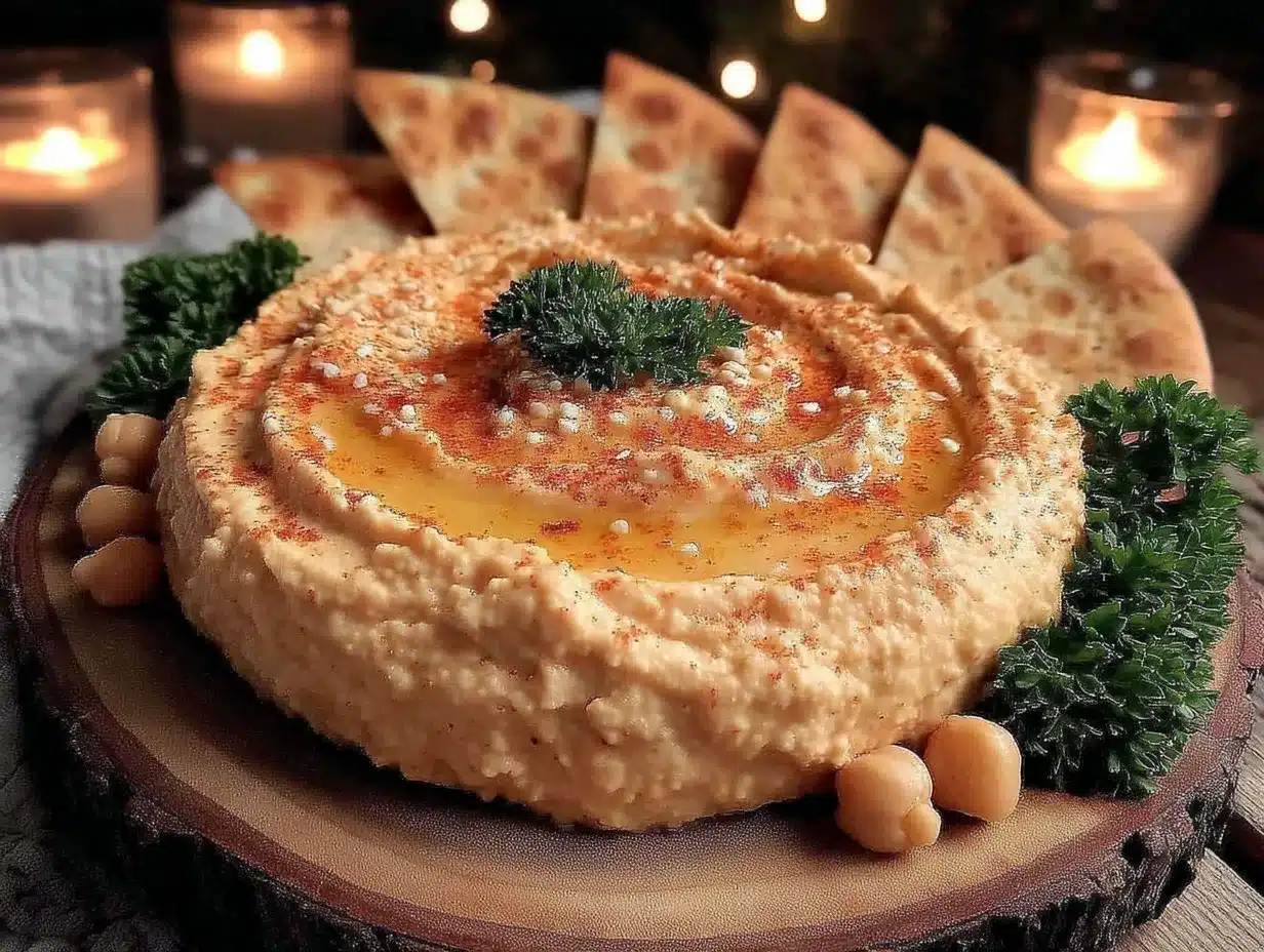 creamy hummus platter preparation steps