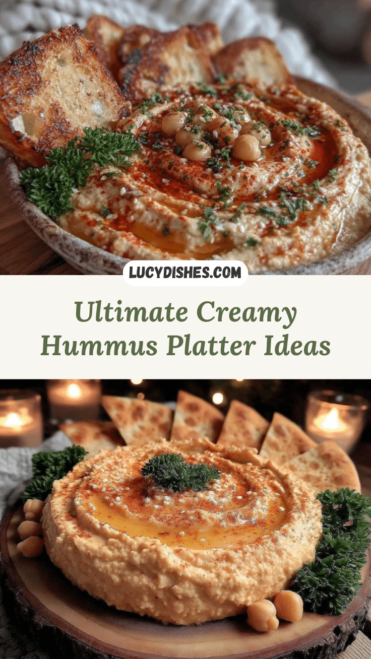 creamy hummus platter recipe