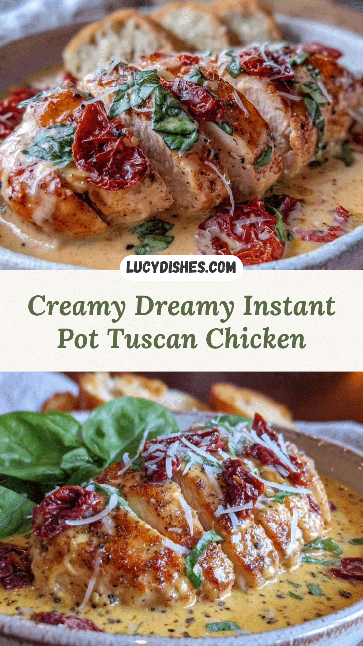 Creamy Instant Pot Tuscan Chicken recipe