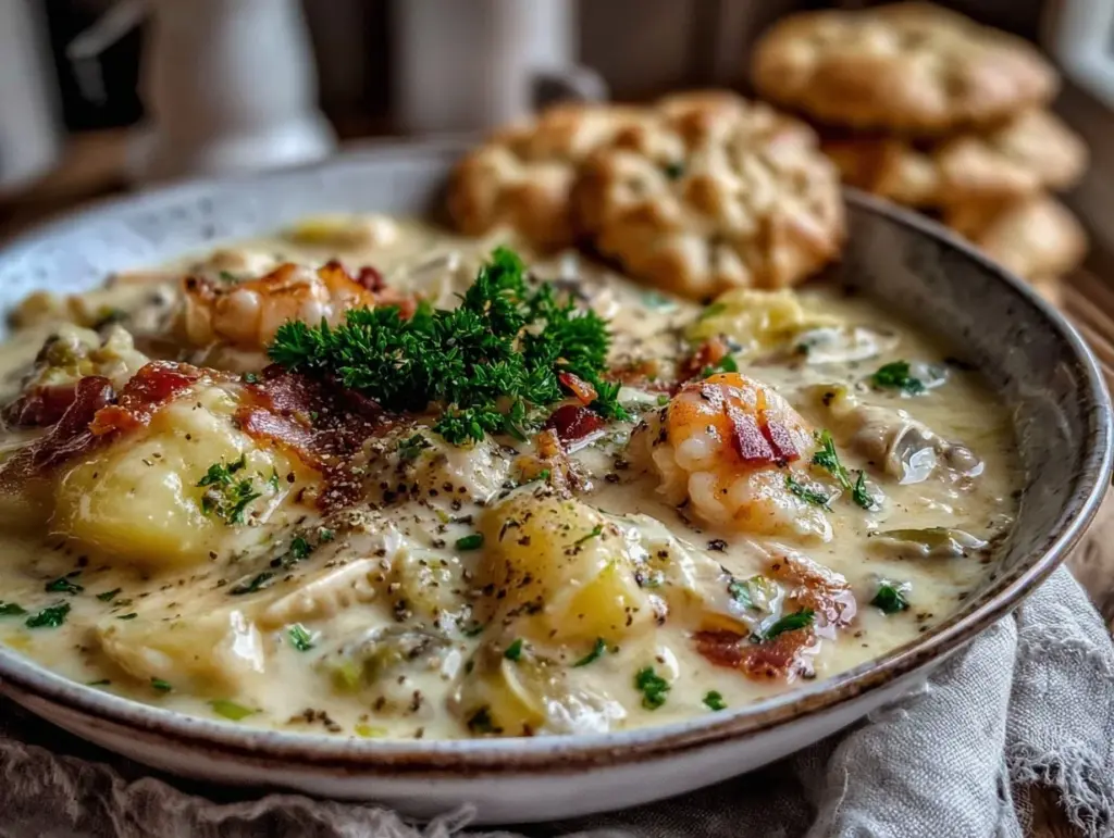 creamy New England clam chowder - featured image