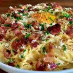 creamy new year’s pasta carbonara - featured image