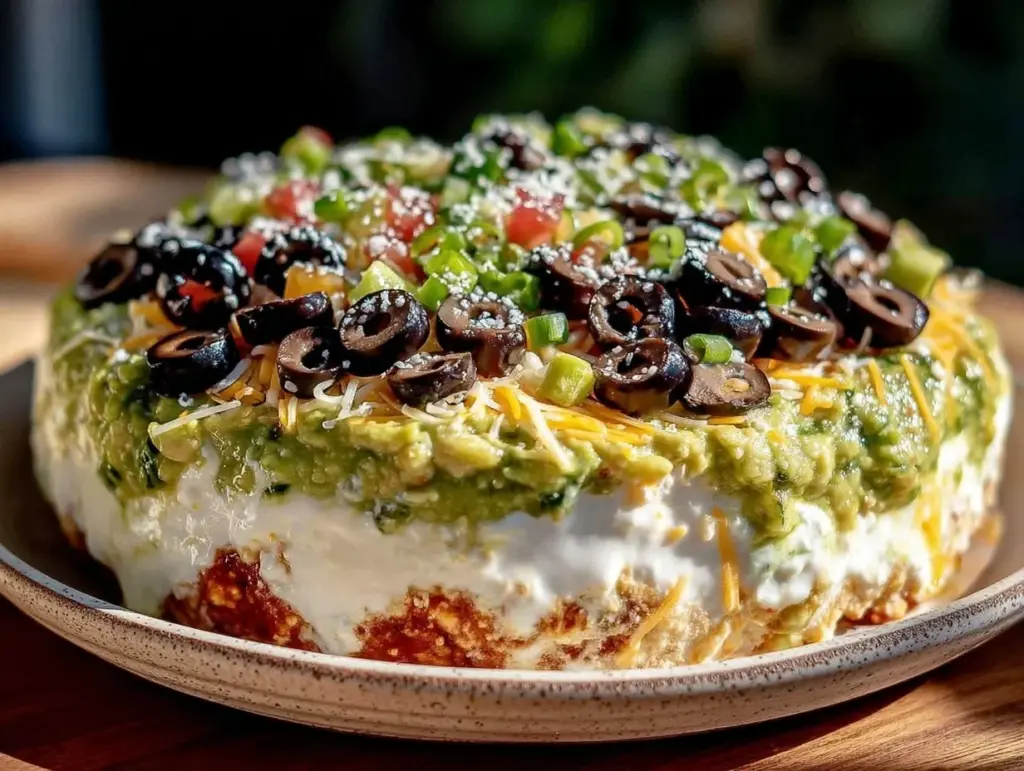 creamy seven layer dip - featured image