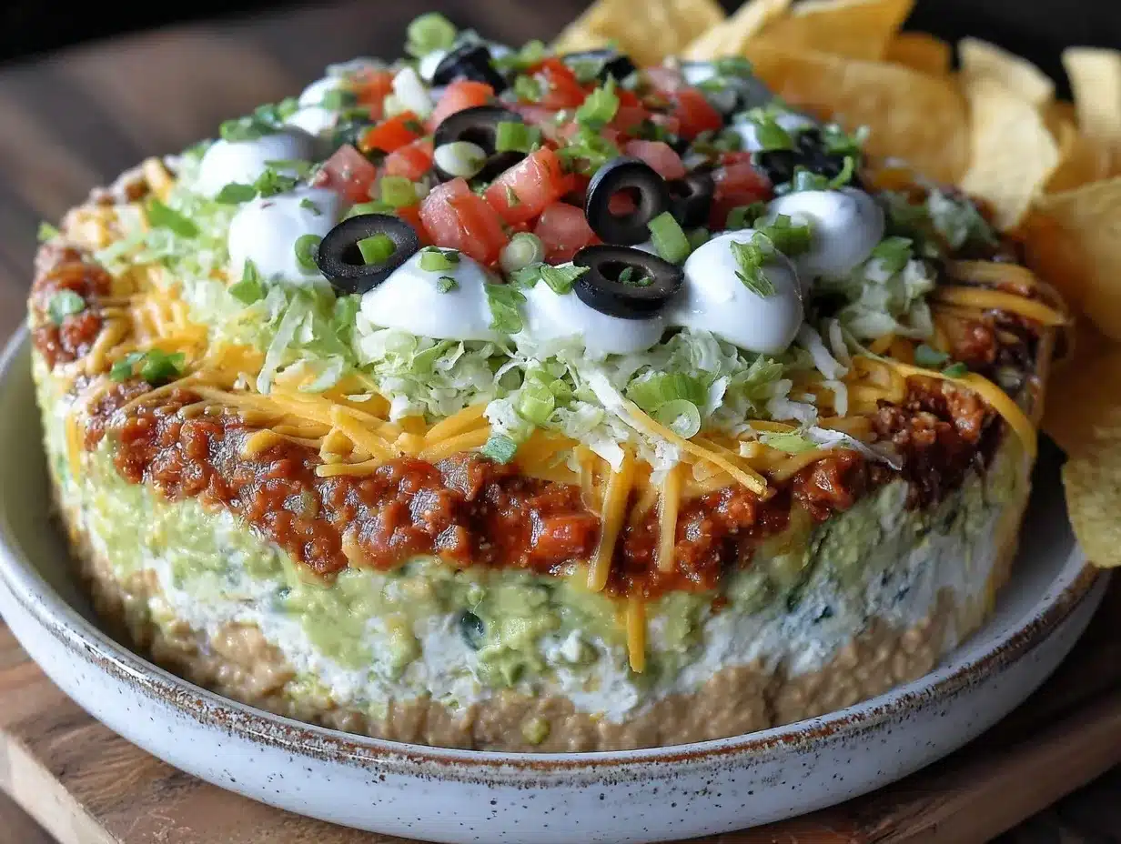 creamy seven layer dip recipe preparation steps