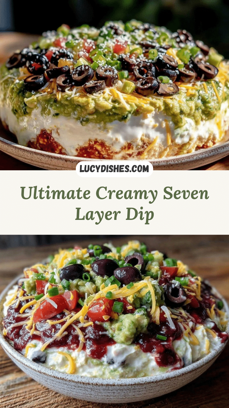 creamy seven layer dip recipe
