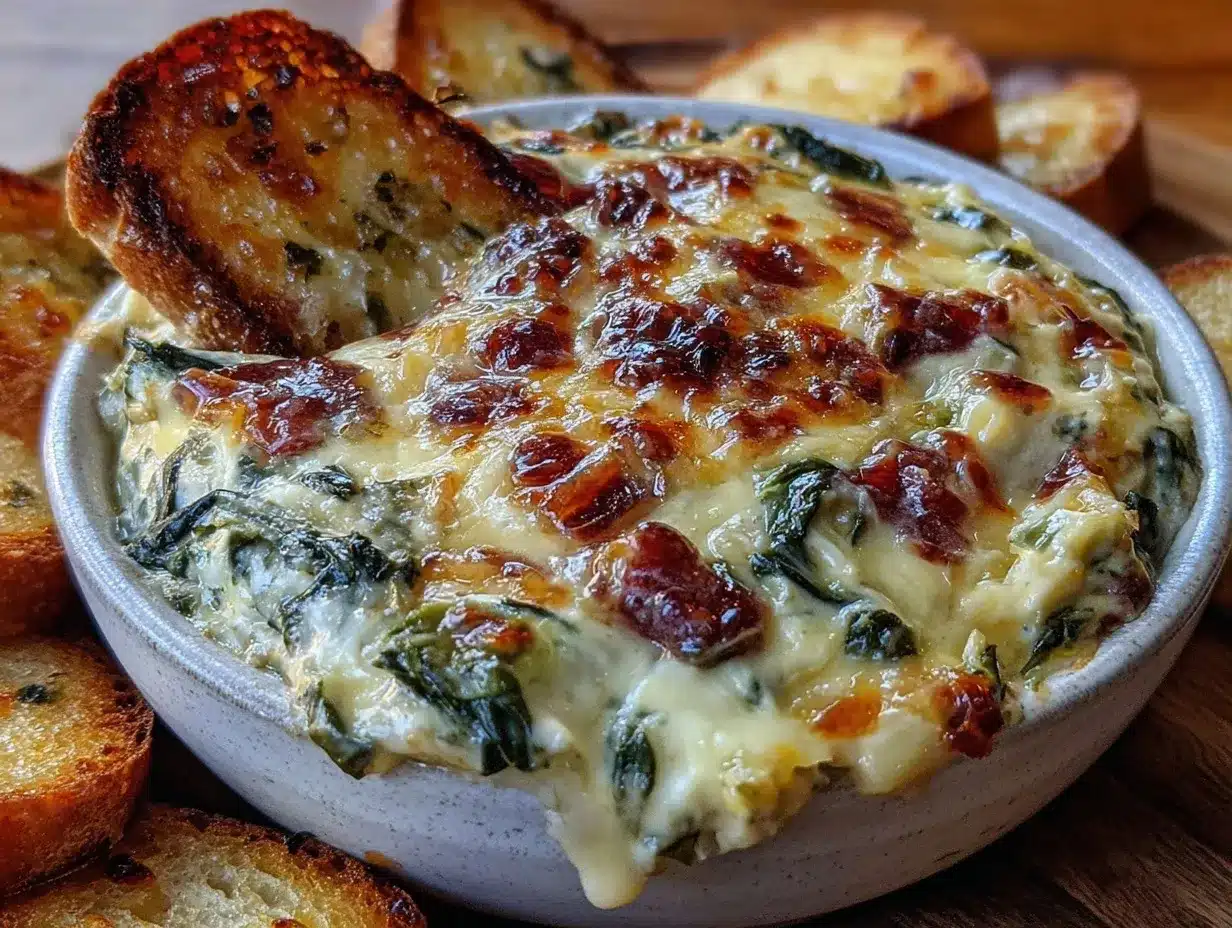 creamy spinach artichoke dip preparation steps