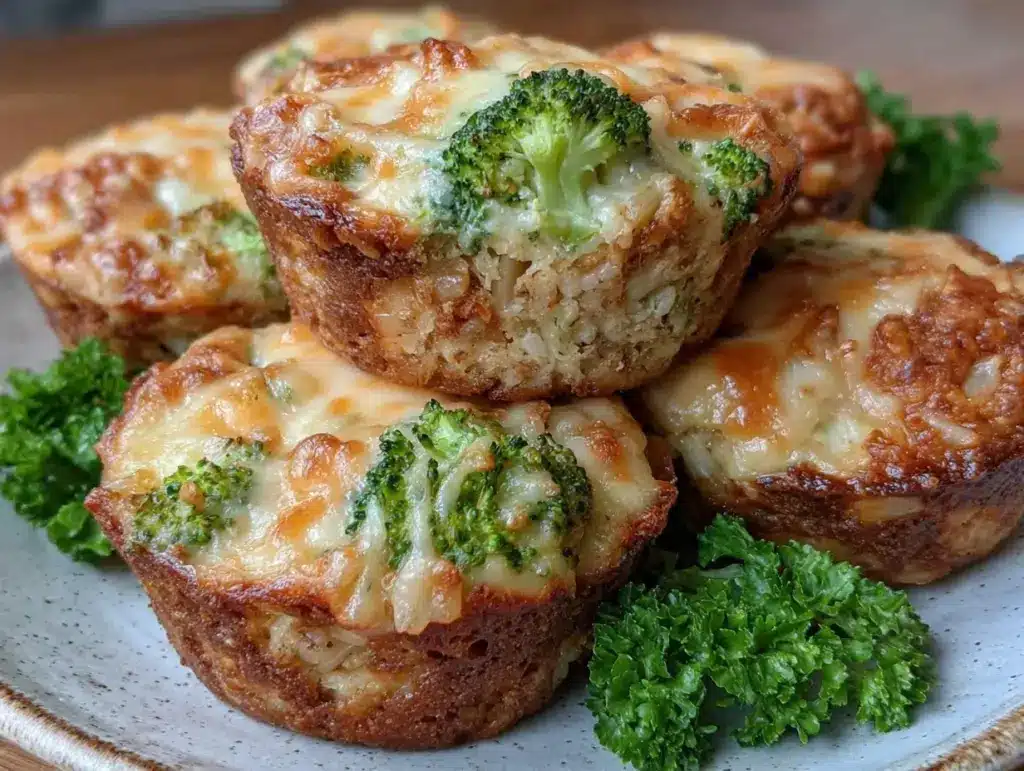 crispy cheesy broccoli rice bites - featured image