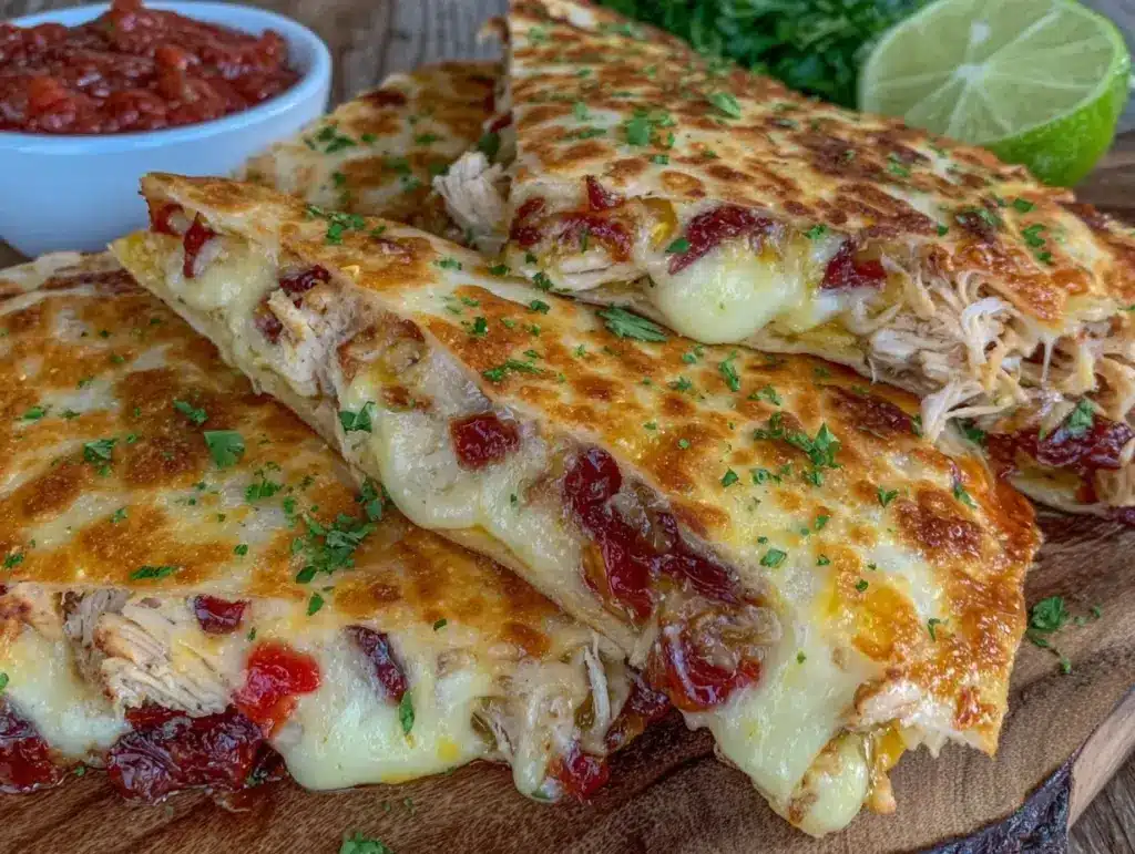 crispy cheesy chicken quesadilla delight - featured image