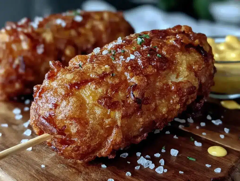 crispy corn dogs recipe - featured image