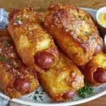 crispy mini corn dogs bites - featured image