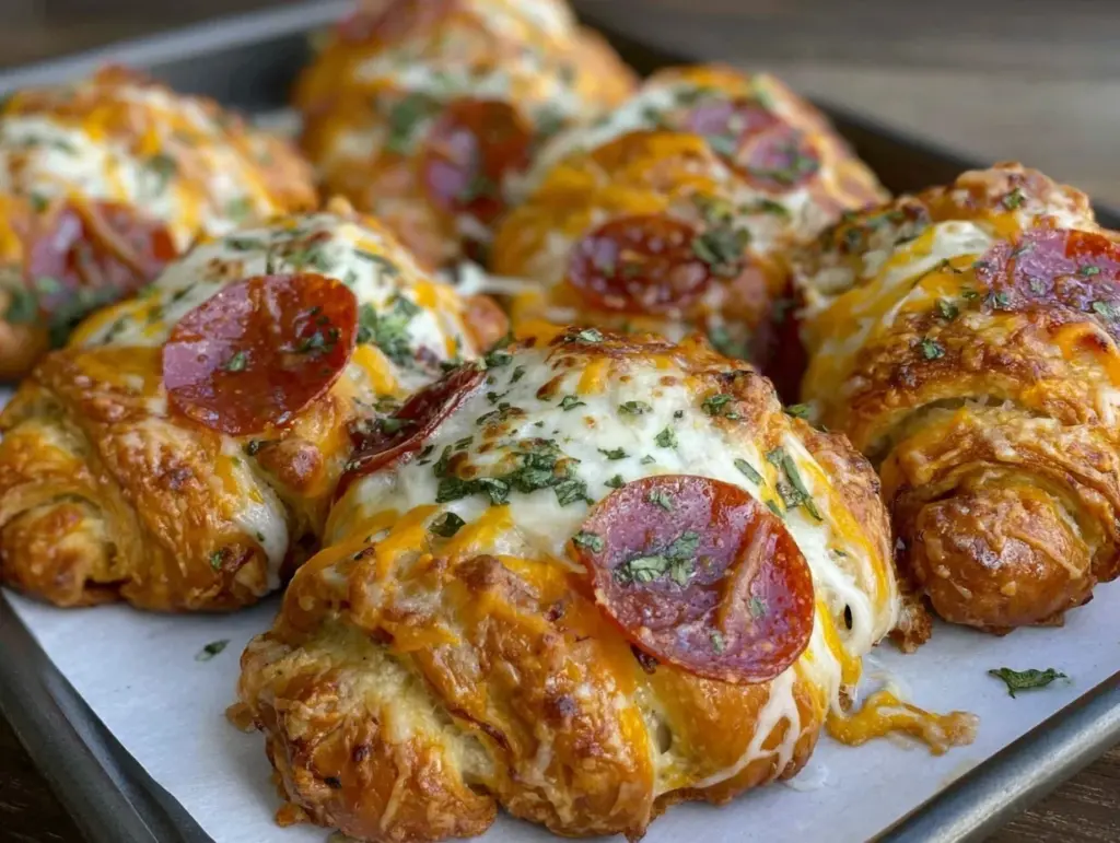 crispy pizza stuffed crescents - featured image