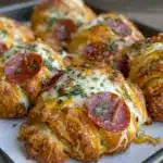crispy pizza stuffed crescents - featured image