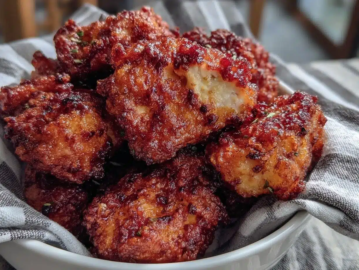 crispy popcorn chicken bites preparation steps