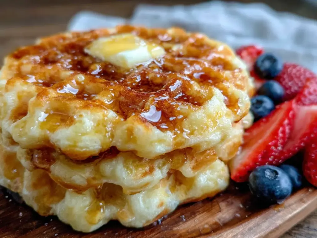 crispy quick waffles recipe - featured image