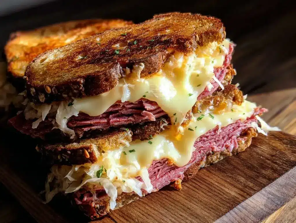 crispy reuben sandwich - featured image