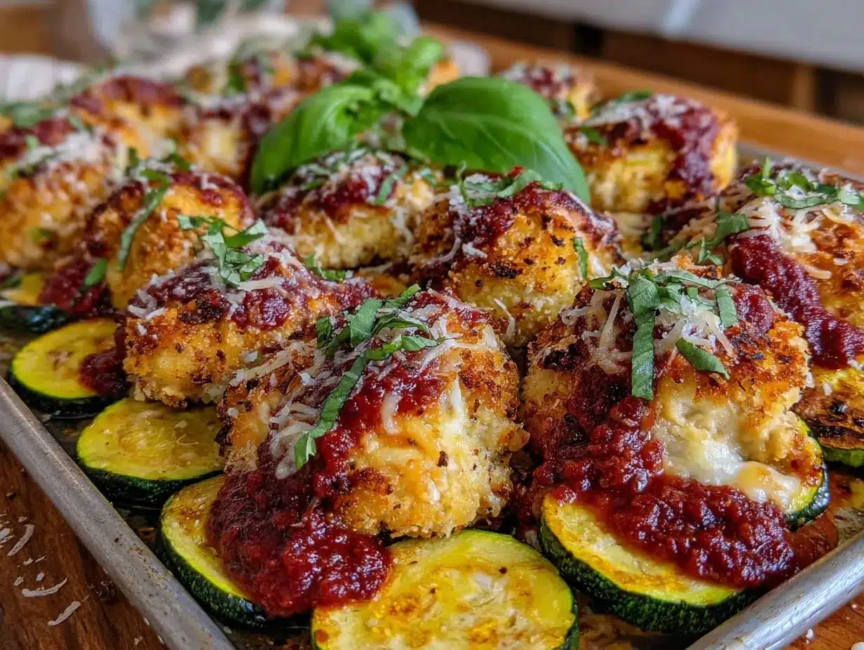 crispy sheet pan chicken parmesan preparation steps