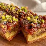 crispy spring bars pistachio caramel topping - featured image