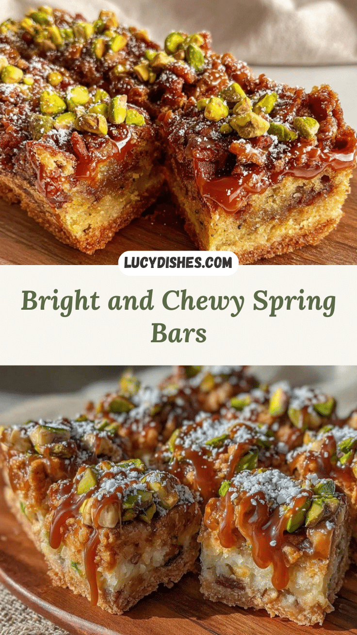 crispy spring bars pistachio caramel topping recipe