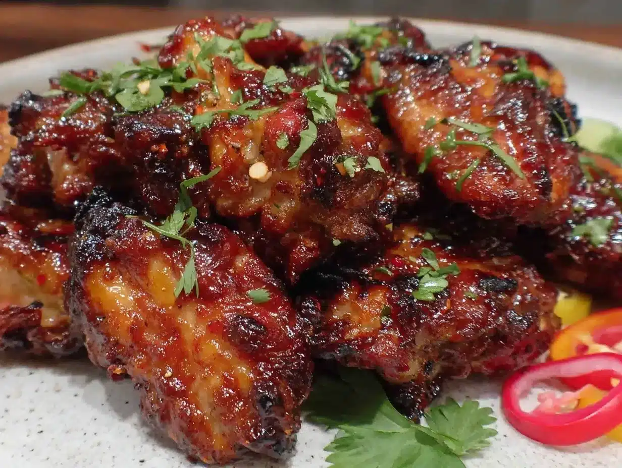 crispy sticky bbq chicken wings preparation steps