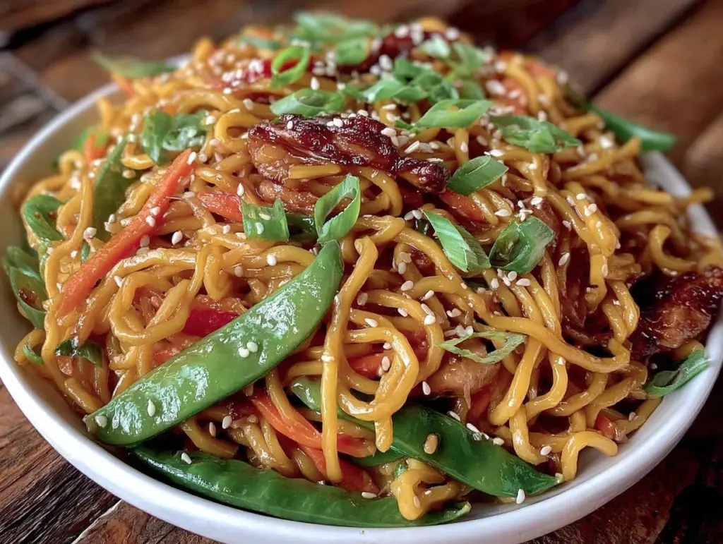 easy crispy chicken chow mein recipe - featured image