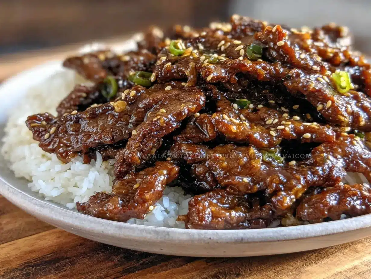 easy crispy Mongolian beef recipe preparation steps