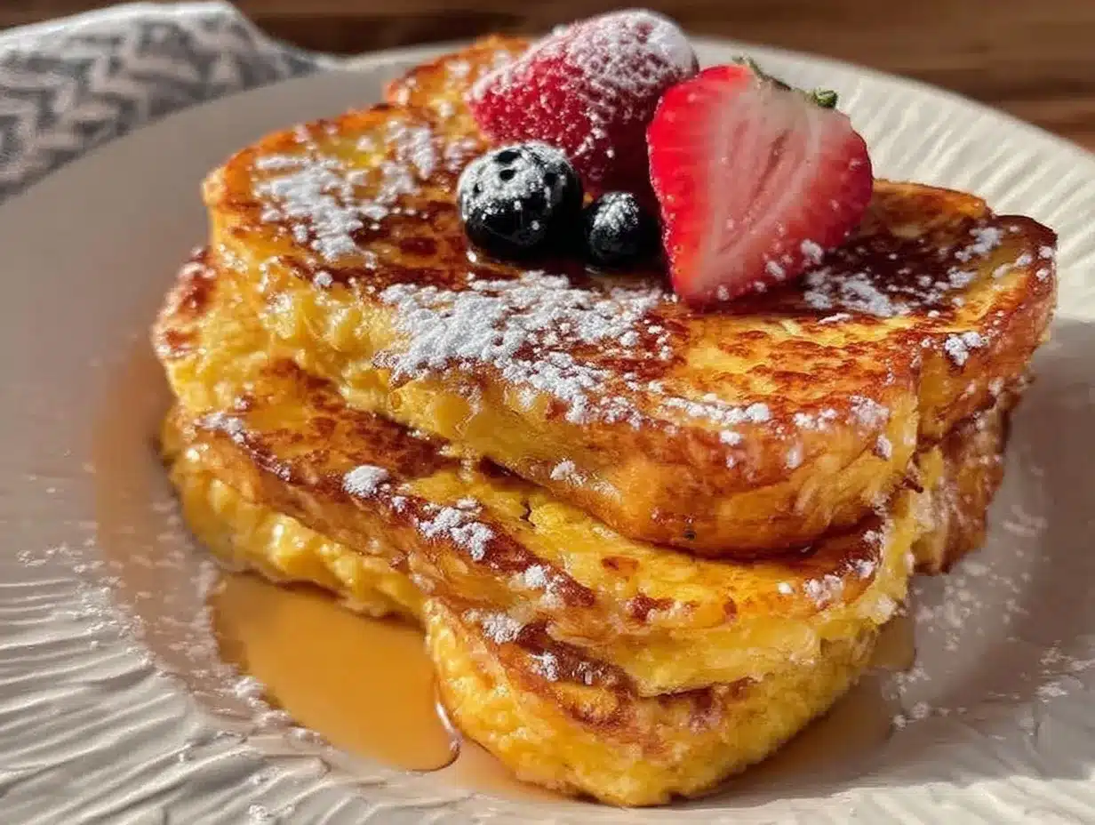 Easy Fluffy Cinnamon French Toast preparation steps