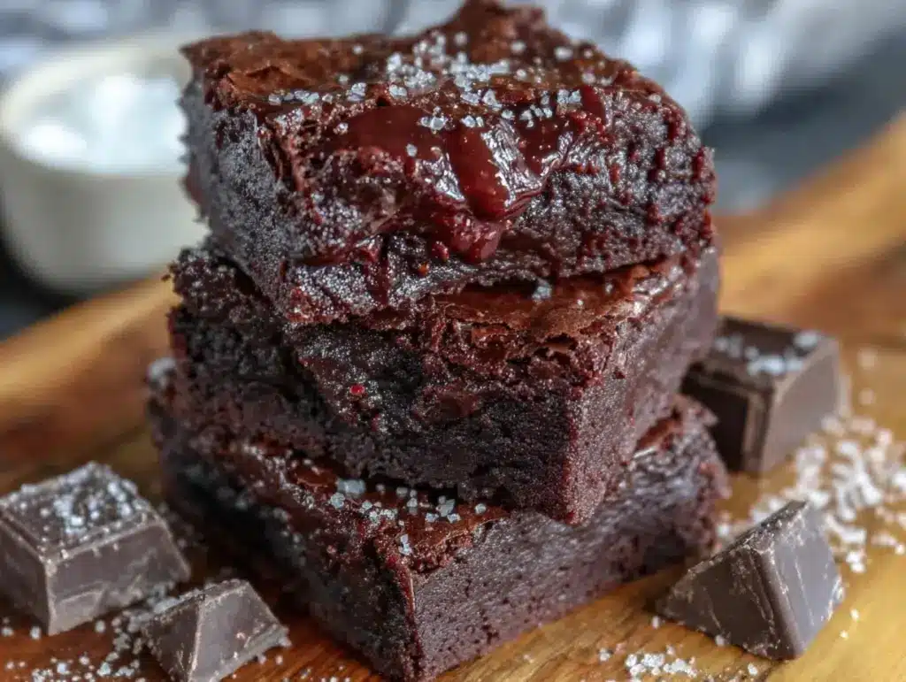 easy fudgy quick brownies - featured image