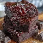 easy fudgy quick brownies - featured image