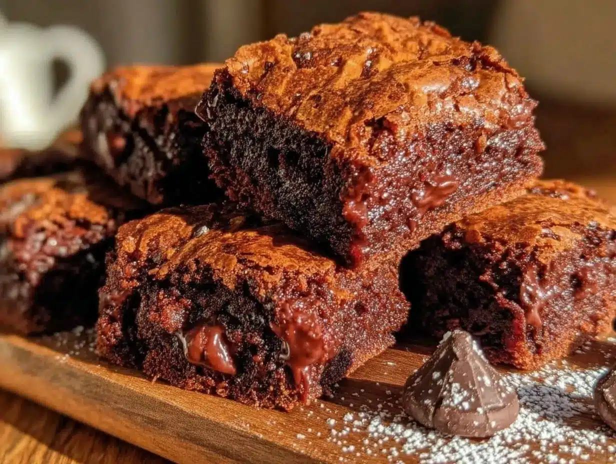 easy fudgy quick brownies preparation steps