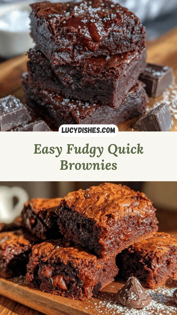 easy fudgy quick brownies recipe