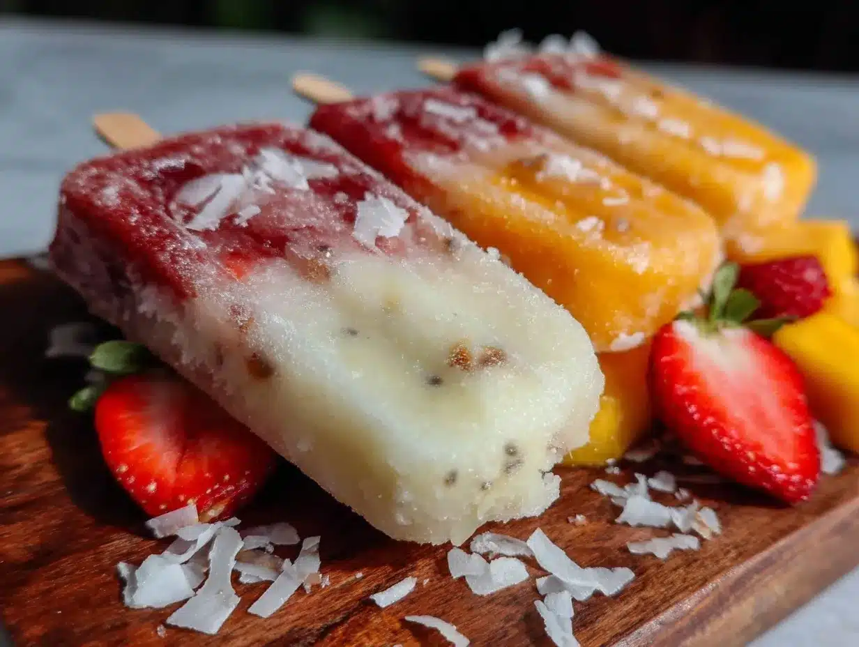 easy homemade fruit popsicles preparation steps