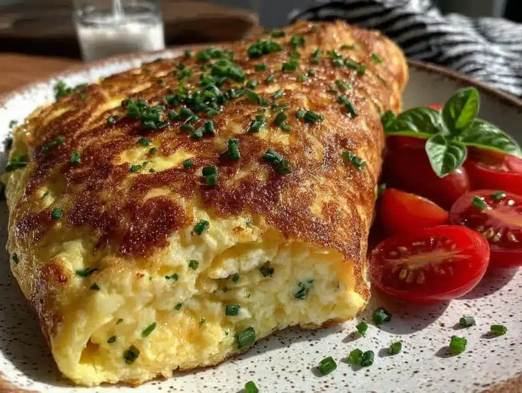 fluffy quick omelette recipe - featured image