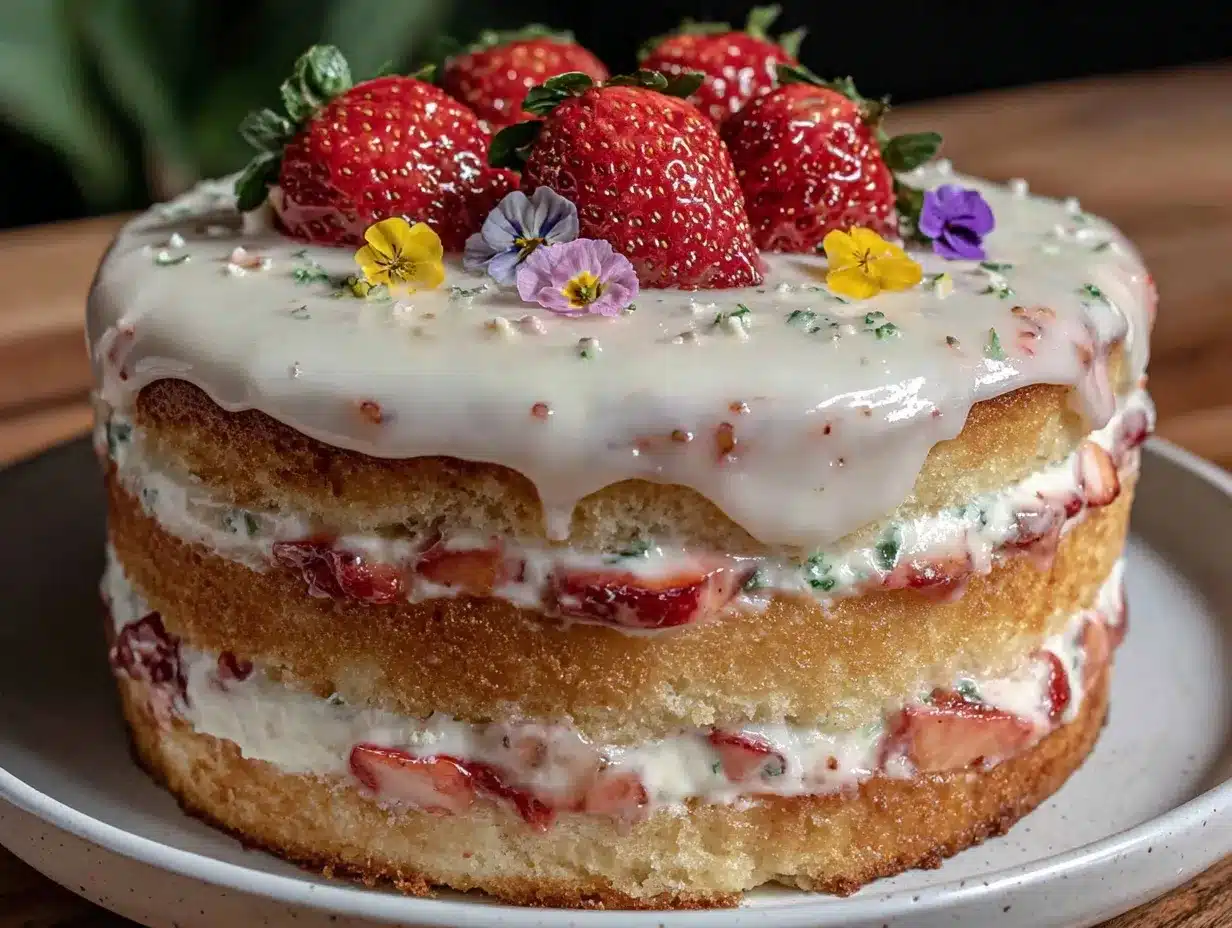fluffy spring layer cake preparation steps
