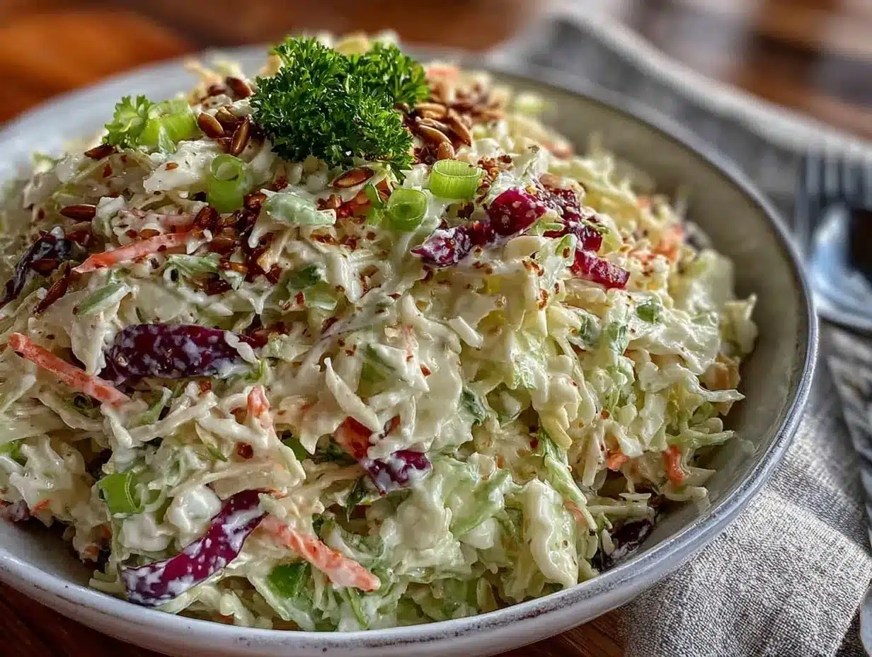 fresh spring coleslaw preparation steps