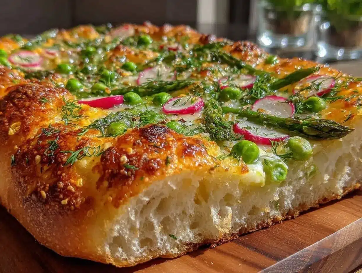 fresh spring flatbread preparation steps