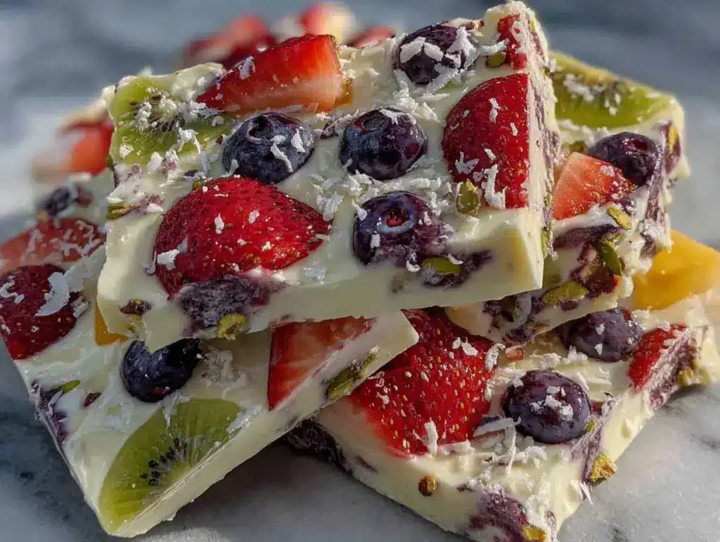 frozen yogurt bark - featured image