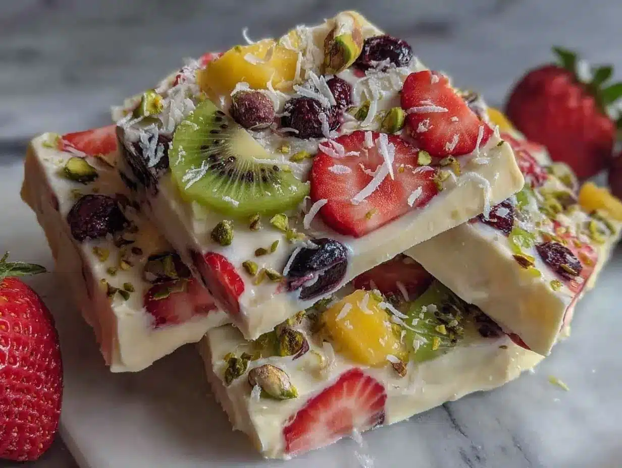 frozen yogurt bark preparation steps