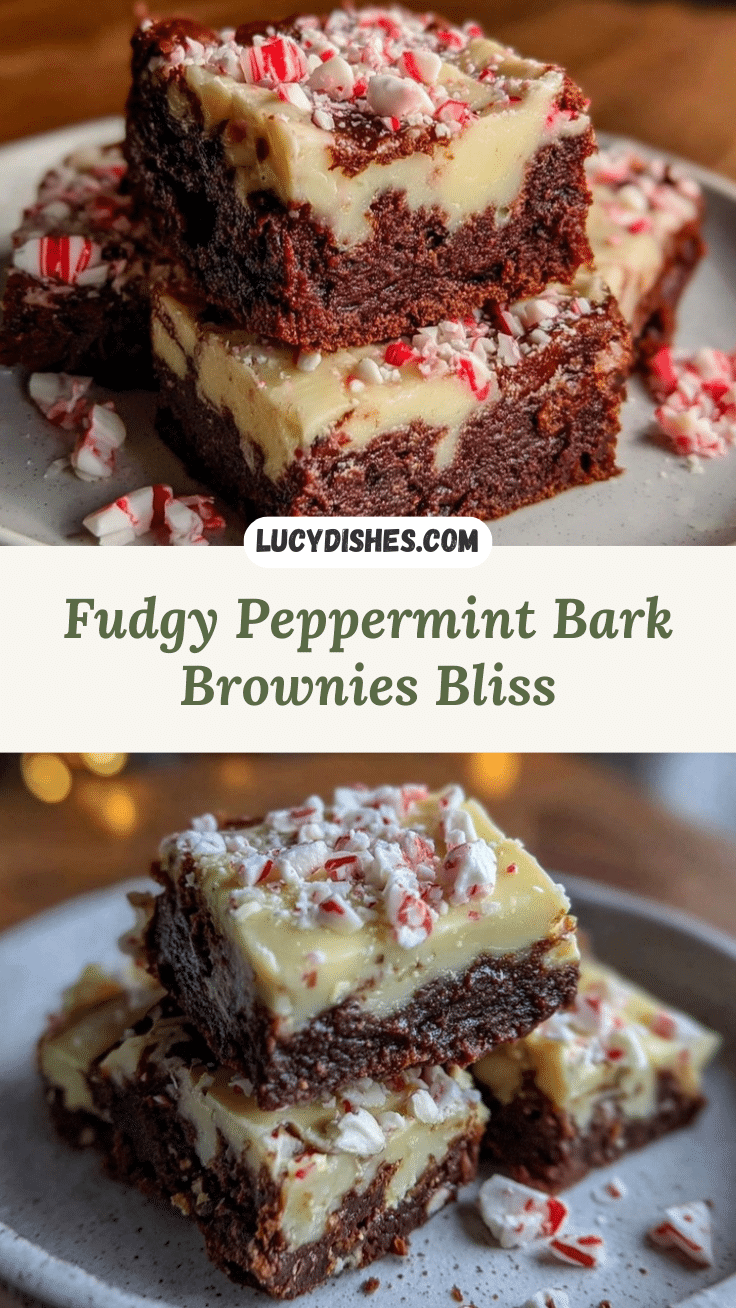fudgy peppermint bark brownies recipe
