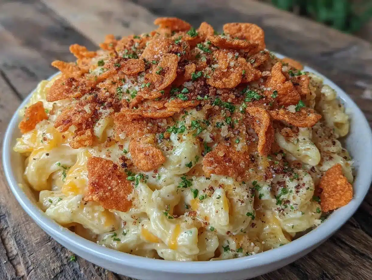 Goldfish crackers mac and cheese preparation steps