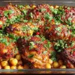 harissa chicken with chickpeas - featured image