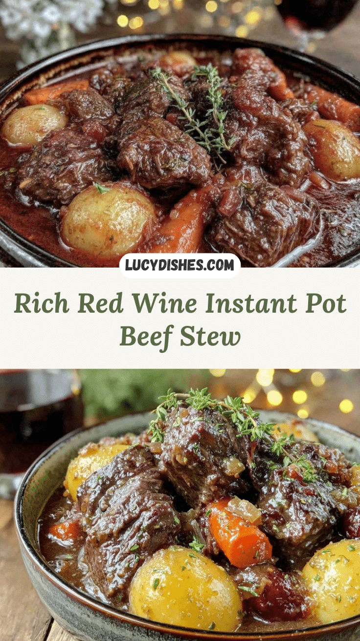 Instant Pot beef stew with red wine recipe