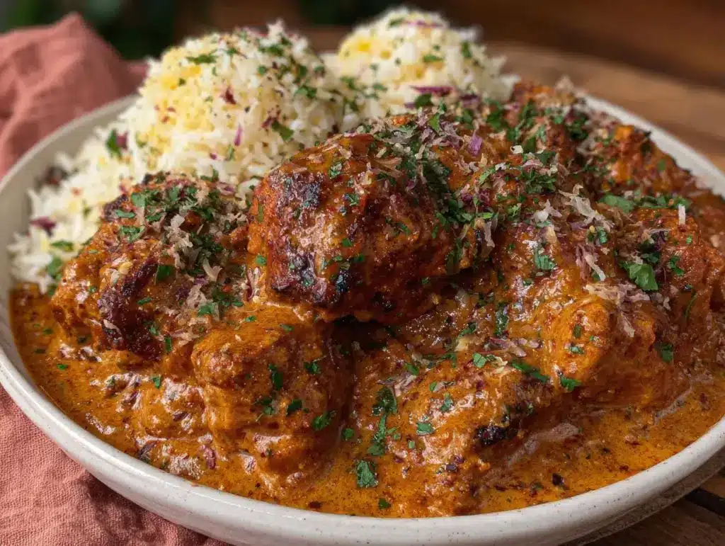 Instant Pot Butter Chicken with Rice - featured image