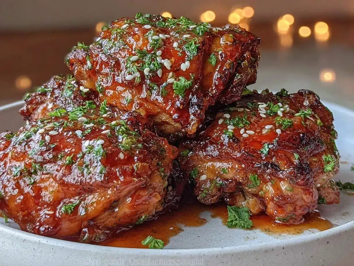 Instant Pot honey garlic chicken thighs preparation steps