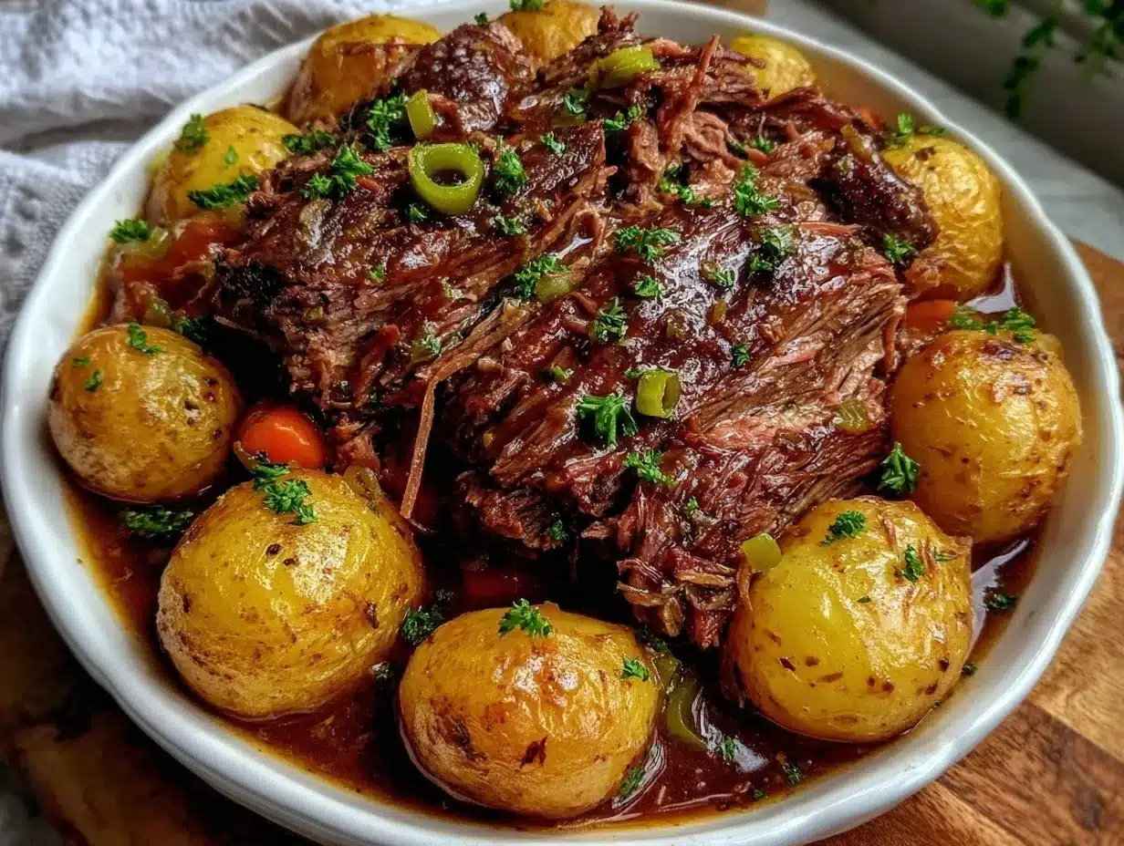 Instant Pot Mississippi Pot Roast preparation steps