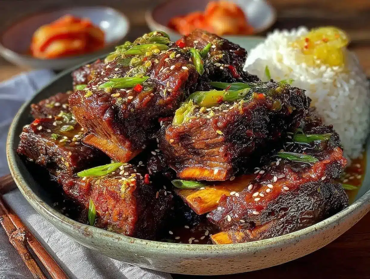 Korean beef short ribs preparation steps