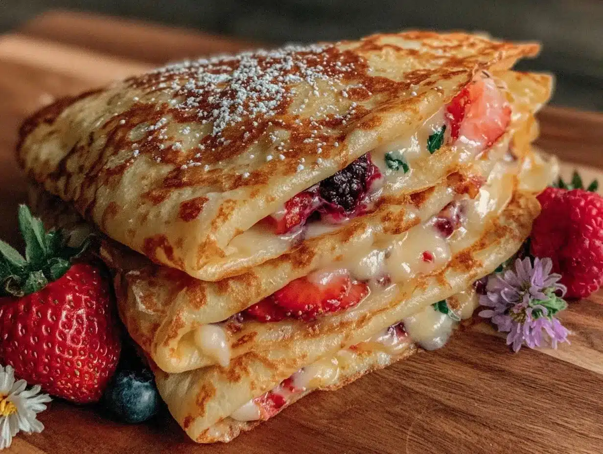 light and fluffy spring crepes preparation steps