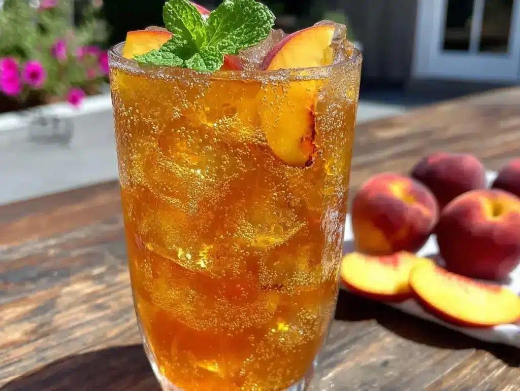 peach iced tea recipe - featured image