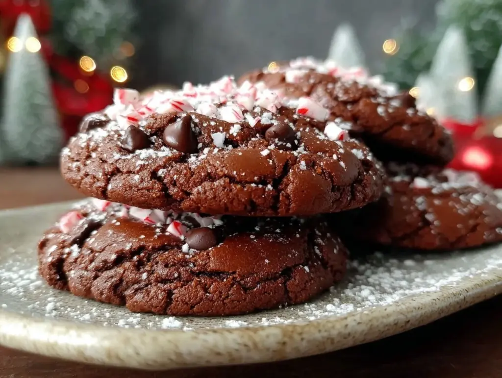 peppermint mocha cookies - featured image