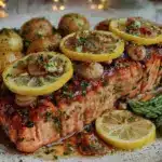 pressure cooker lemon garlic salmon - featured image