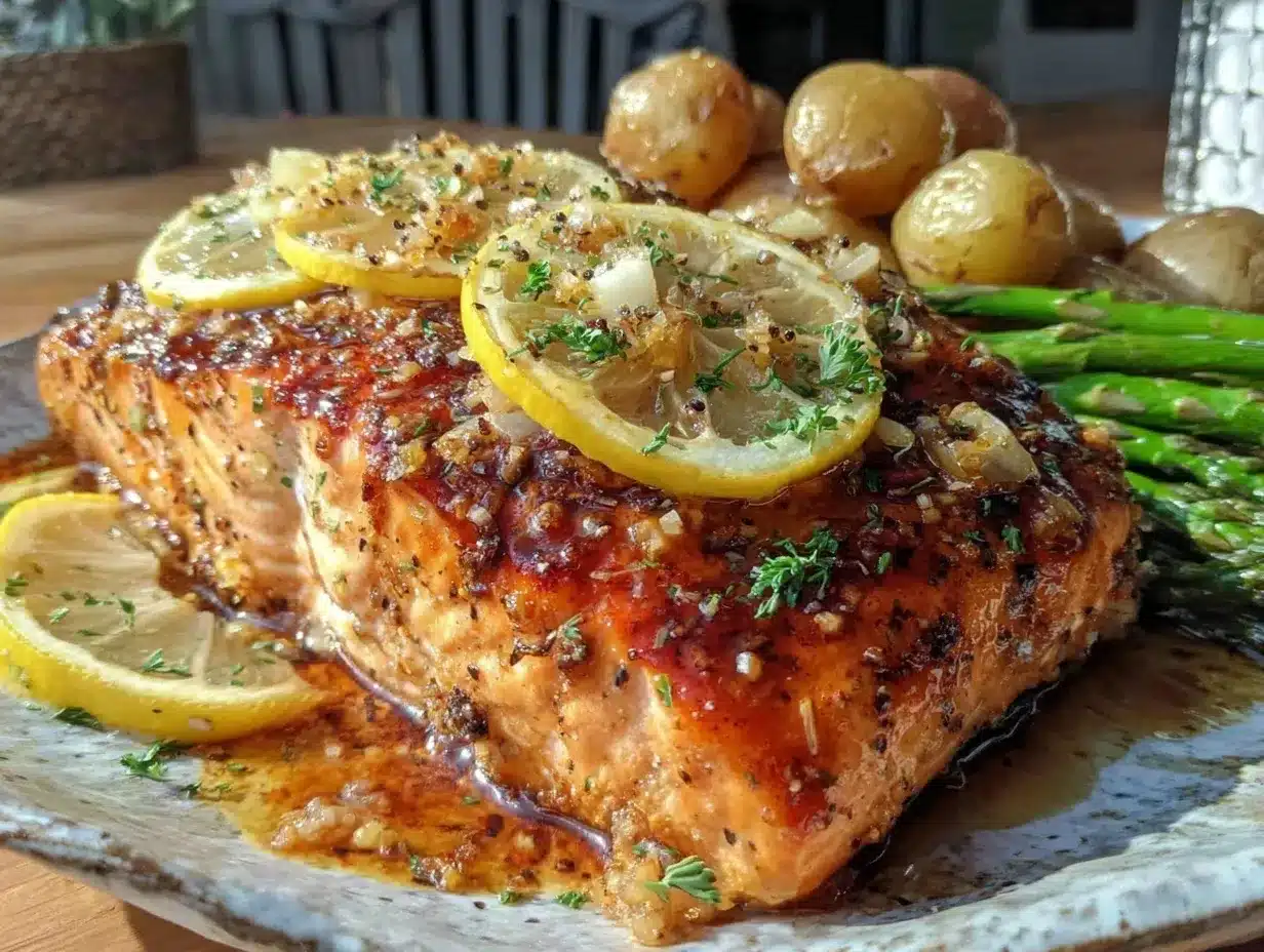 pressure cooker lemon garlic salmon preparation steps